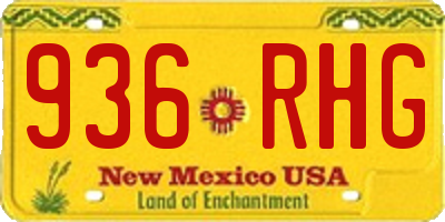 NM license plate 936RHG