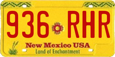 NM license plate 936RHR