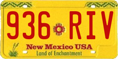 NM license plate 936RIV