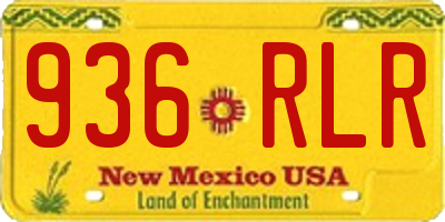 NM license plate 936RLR
