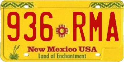 NM license plate 936RMA
