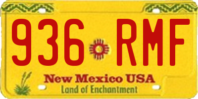 NM license plate 936RMF