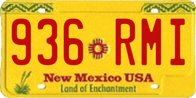 NM license plate 936RMI