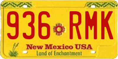 NM license plate 936RMK