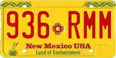 NM license plate 936RMM