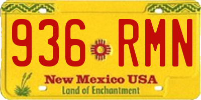 NM license plate 936RMN
