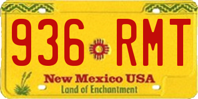 NM license plate 936RMT