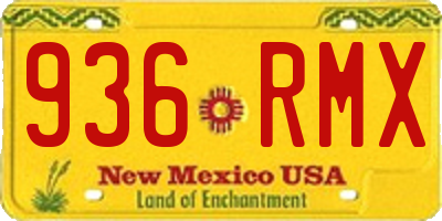 NM license plate 936RMX