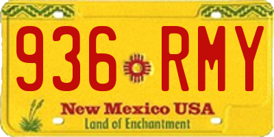 NM license plate 936RMY