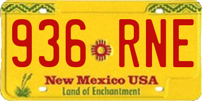 NM license plate 936RNE