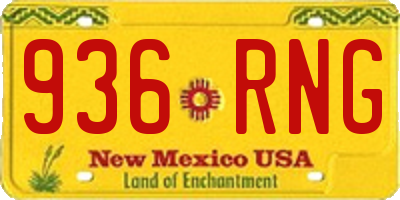NM license plate 936RNG