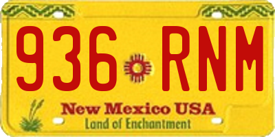 NM license plate 936RNM