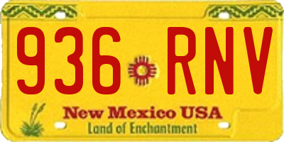 NM license plate 936RNV