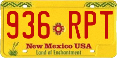 NM license plate 936RPT