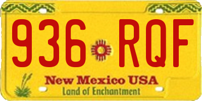 NM license plate 936RQF