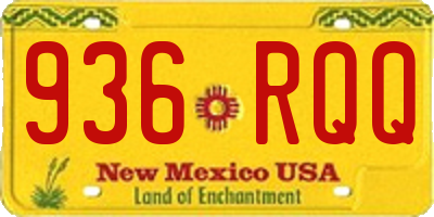 NM license plate 936RQQ