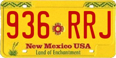 NM license plate 936RRJ