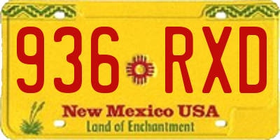 NM license plate 936RXD