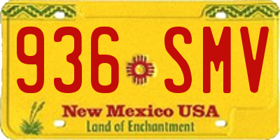 NM license plate 936SMV