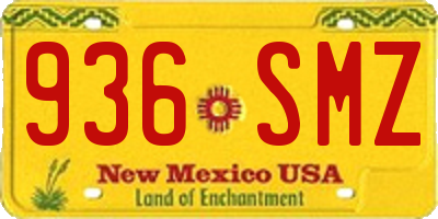 NM license plate 936SMZ