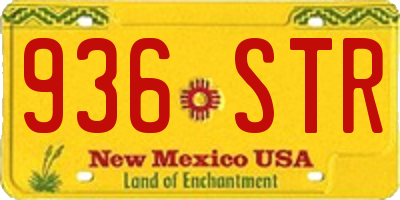 NM license plate 936STR