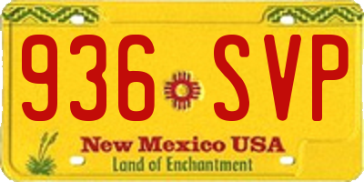 NM license plate 936SVP