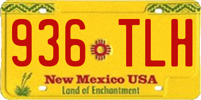 NM license plate 936TLH