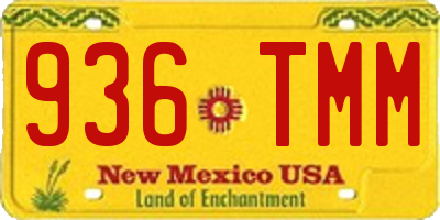 NM license plate 936TMM