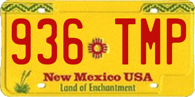 NM license plate 936TMP