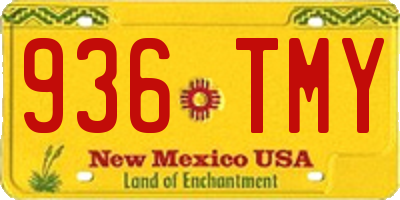 NM license plate 936TMY