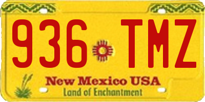 NM license plate 936TMZ