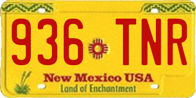 NM license plate 936TNR