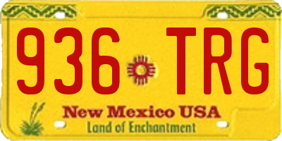 NM license plate 936TRG