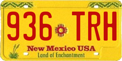 NM license plate 936TRH