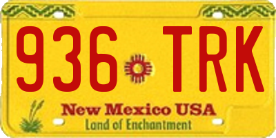 NM license plate 936TRK