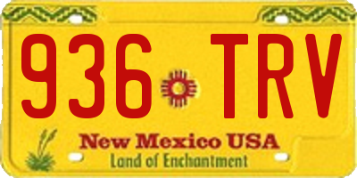 NM license plate 936TRV