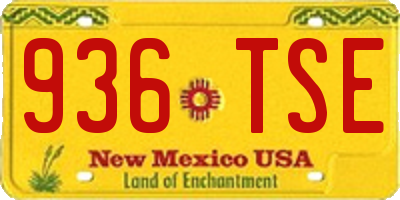 NM license plate 936TSE