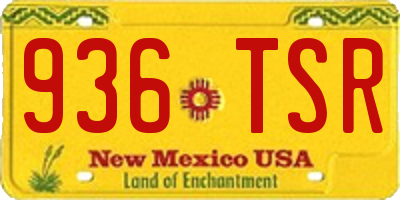 NM license plate 936TSR