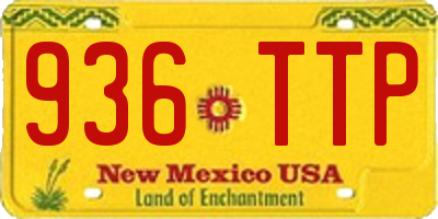 NM license plate 936TTP
