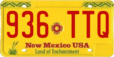 NM license plate 936TTQ