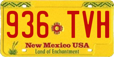 NM license plate 936TVH