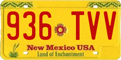 NM license plate 936TVV