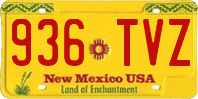 NM license plate 936TVZ