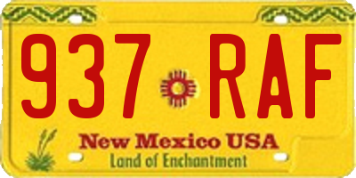 NM license plate 937RAF