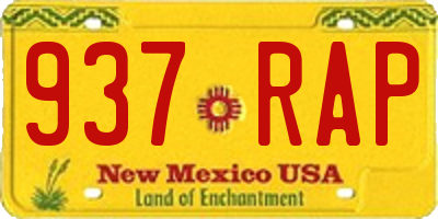 NM license plate 937RAP