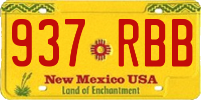 NM license plate 937RBB