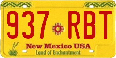 NM license plate 937RBT