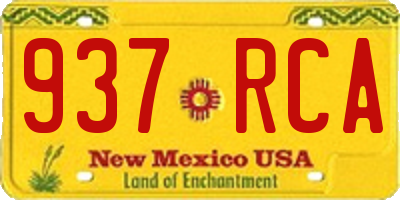 NM license plate 937RCA