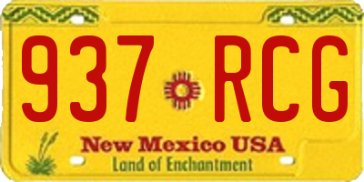 NM license plate 937RCG