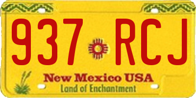 NM license plate 937RCJ